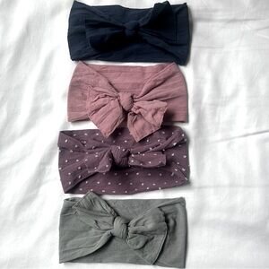 Baby Bling headbands with bow, lot of 4.